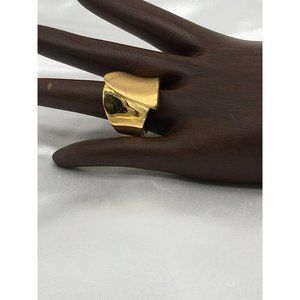 Premier Designs Signed Ring Gold Plated sz 6/7